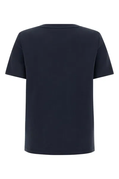 Max Mara Cotton And Modal Jersey T-shirt In Blue