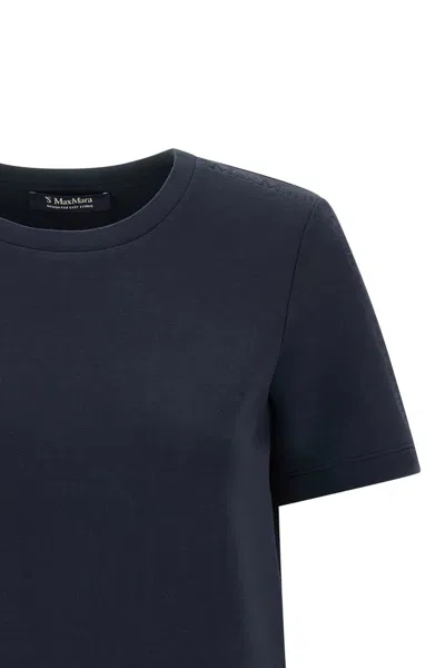 Max Mara Cotton And Modal Jersey T-shirt In Blue