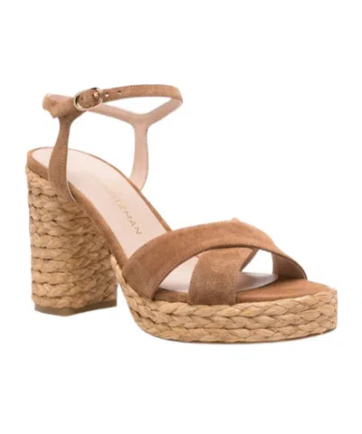 Stuart Weitzman Platform Sandals In Brown