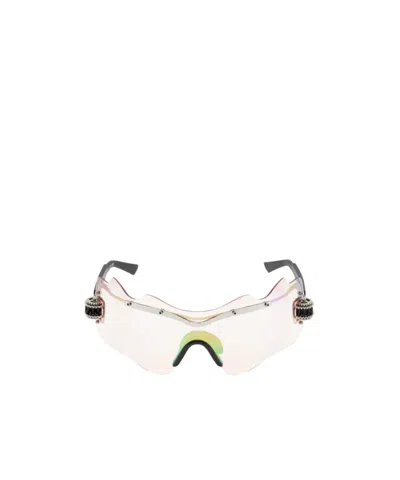 Kuboraum E16 Oversize-frame Sunglasses In White