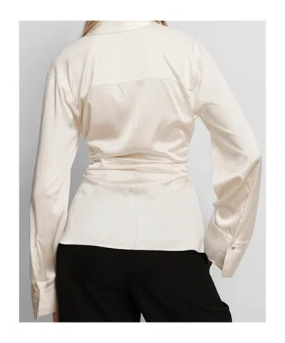 Veronica Beard Shiona Button Down Blouse In Dove In Gray
