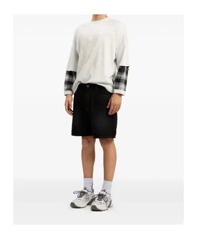 Palm Angels Skull Double Layer T-shirt In Neutral