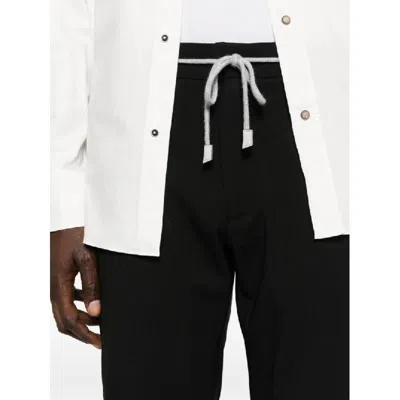 Eleventy Drawstring Trousers In Black
