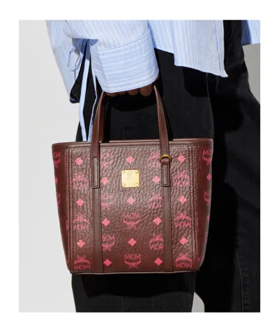 Mcm Toni Double-handle Shoulder Bag In Red