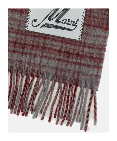 Marni Check-pattern Fringed Scarf In Brown