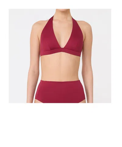 Max Mara Jersey Halter Bikini Top - Geranium In Multi