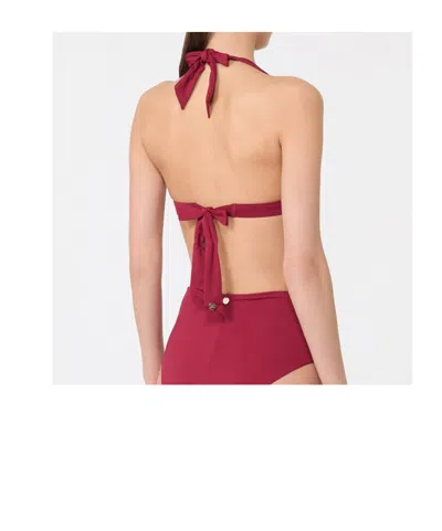 Max Mara Jersey Halter Bikini Top - Geranium In Multi