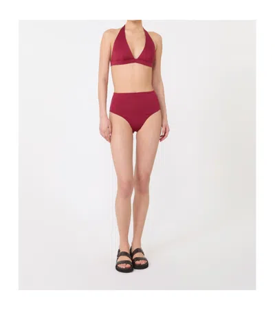 Max Mara Jersey Halter Bikini Top - Geranium In Multi