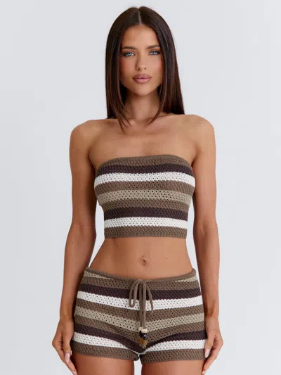 Outcast Lanaa Top Neutral Stripe In Multi
