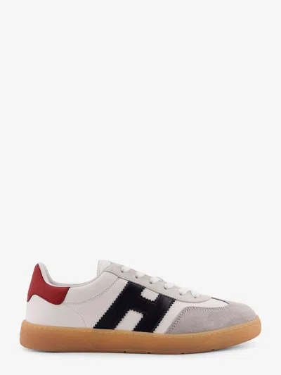 Hogan Cool Leather Sneakers With Nappa And Suede Inserts In White