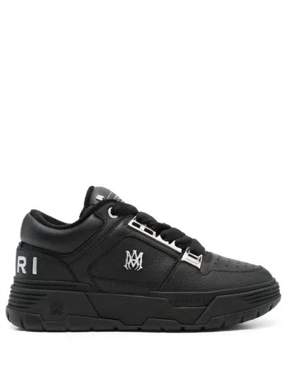 Amiri Men Black Sneakers With Logo Patch On The Side And Logo Lettering On The Rear In Leather Man In Black