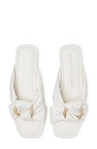 Stuart Weitzman Cece Slide Sandal In White