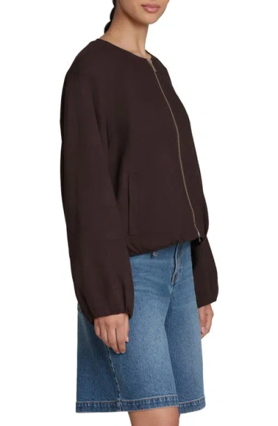 Bagatelle Bubble Sleeve Full Zip Jacket In Multi