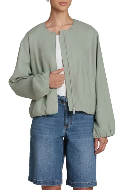 Bagatelle Bubble Sleeve Full Zip Jacket In Multi