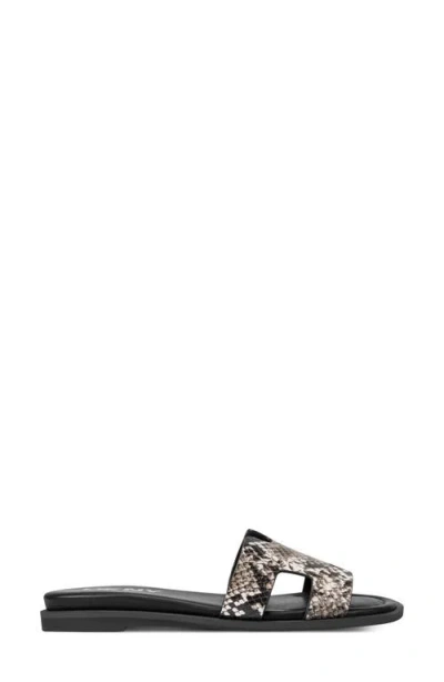 Dkny Columba Snake-effect Sandals In Black