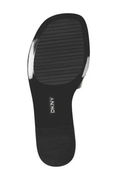 Dkny Columba Snake-effect Sandals In Black