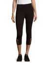 ANDREW MARC Two-Tone Knit Ankle Leggings
