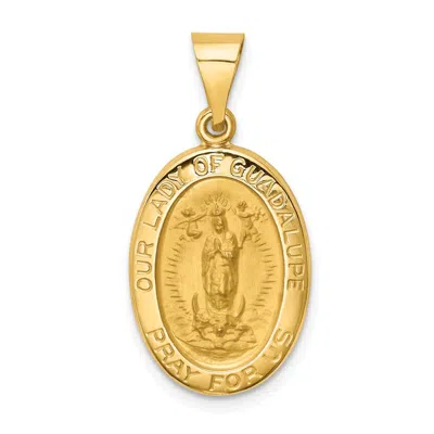 Diamond2deal 14k Yellow Gold Polished And Satin Our Lady Guadalupe ...
