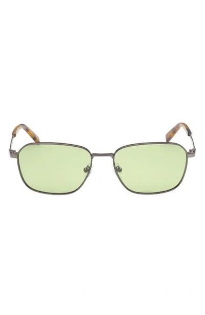 Abercrombie & Fitch 56mm Round Sunglasses In Green