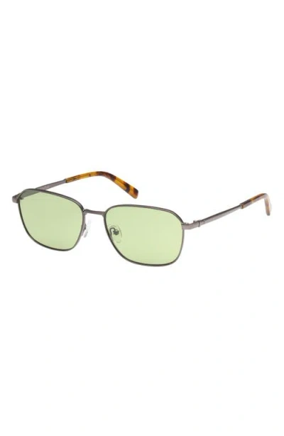 Abercrombie & Fitch 56mm Round Sunglasses In Green