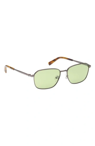 Abercrombie & Fitch 56mm Round Sunglasses In Green