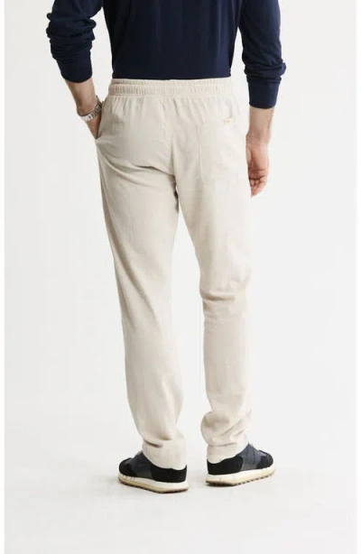 Jachs Linen Blend Drawstring Pants In Gray