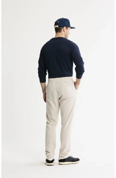 Jachs Linen Blend Drawstring Pants In Gray