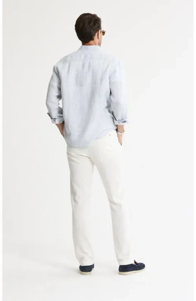 Jachs Linen Blend Drawstring Pants In White