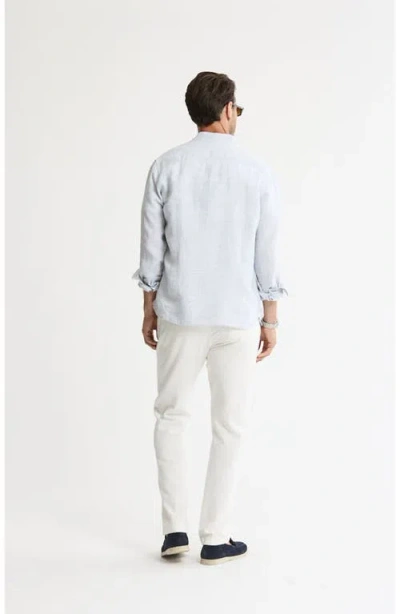 Jachs Linen Blend Drawstring Pants In White