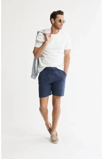 Jachs Linen Blend Drawstring Shorts In Multi