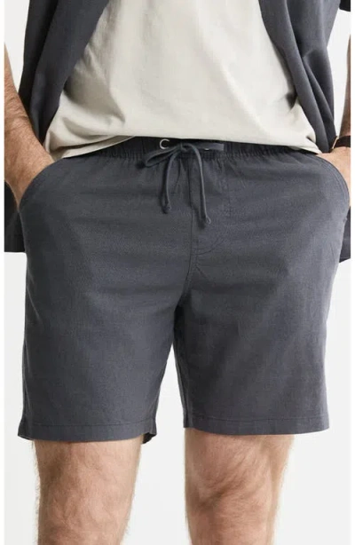 Jachs Linen Blend Drawstring Shorts In Multi