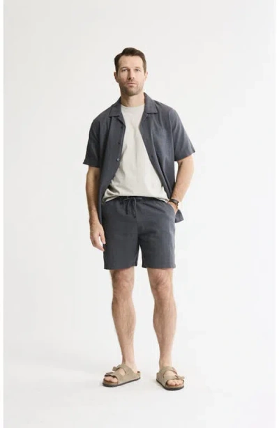 Jachs Linen Blend Drawstring Shorts In Multi