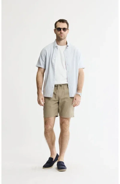 Jachs Linen Blend Drawstring Shorts In Multi