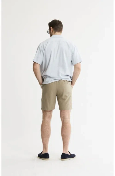 Jachs Linen Blend Drawstring Shorts In Multi