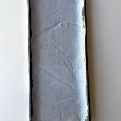 Gina De Santis Ceramics Luna Large Rectangular Trays In Gray