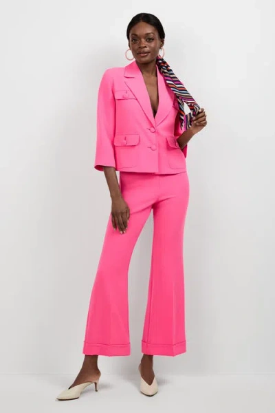 Trina Turk Bicocca Patch Pocket Jacket In Pink