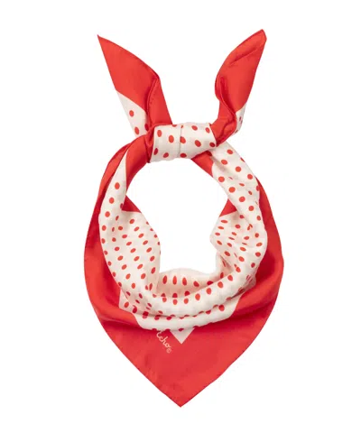 Echo New York Polka Dot 23" Bandana In Red