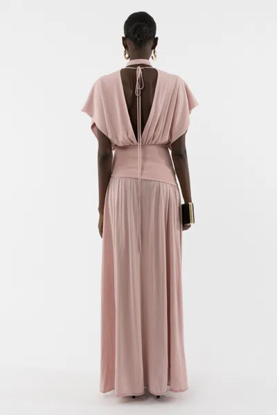 Arakii Maxi Knitted Dress In Pink
