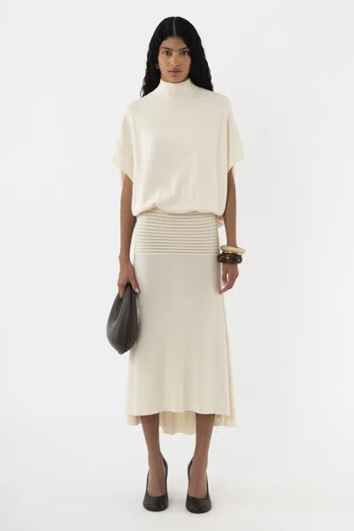 Arakii Mist Midi Dress In White