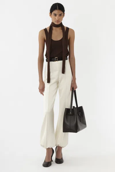 Arakii High Waist Suit Pants In White