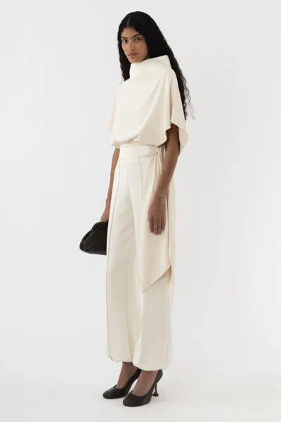Arakii High Waist Suit Pants In White