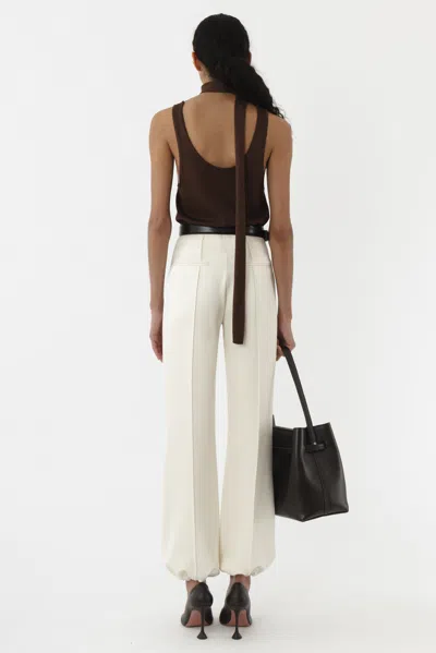 Arakii High Waist Suit Pants In White