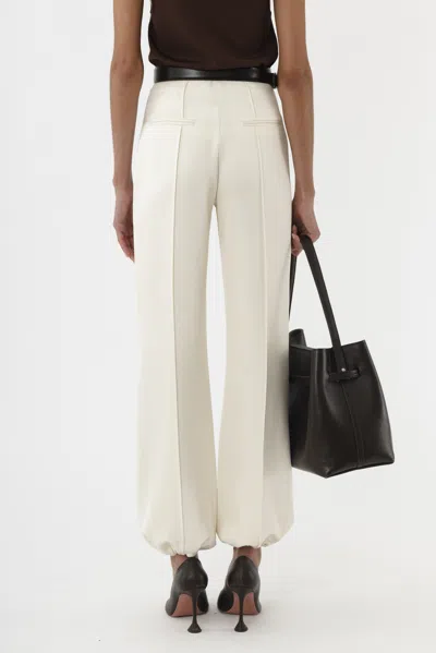Arakii High Waist Suit Pants In White