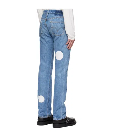 Stefan Cooke Belt Loop Jeans In Blue