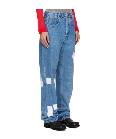Stefan Cooke Belt Loop Jeans In Blue
