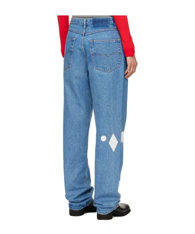 Stefan Cooke Belt Loop Jeans In Blue