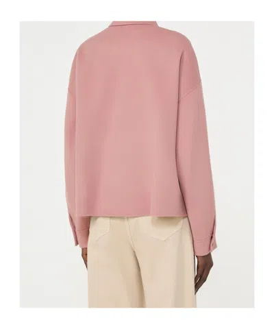 Weekend Max Mara Buttoned Flap-pocket Jacket In Pink
