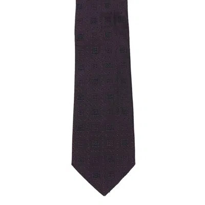 Tagliatore Geometric-patterned Jacquard Tie In Purple