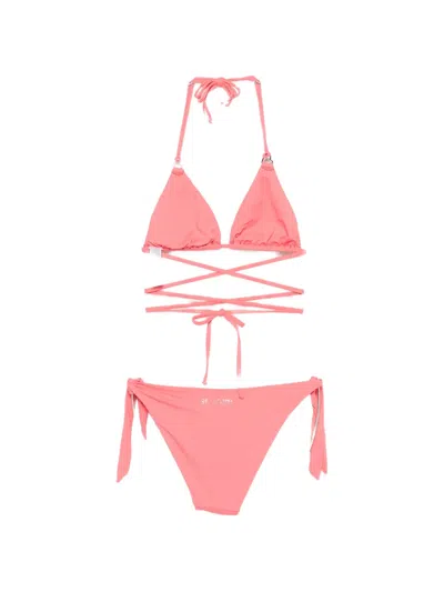 Blugirl Wrap-around Triangle Bikini In Pink