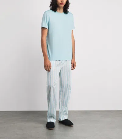 Derek Rose Basel Lounge T-shirt In Blue